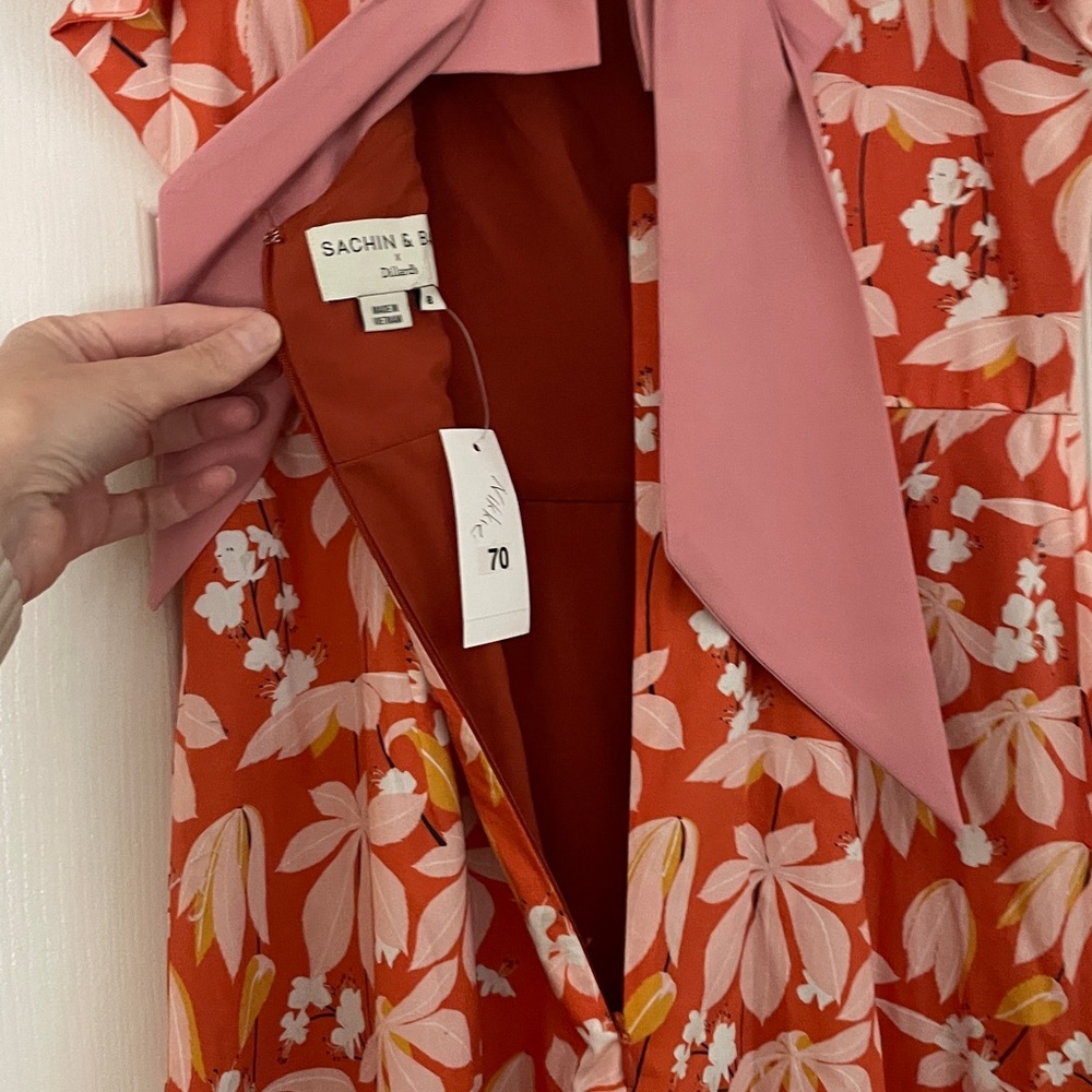 Sachin + Babi Orange Floral Dress - Picture 5 of 9
